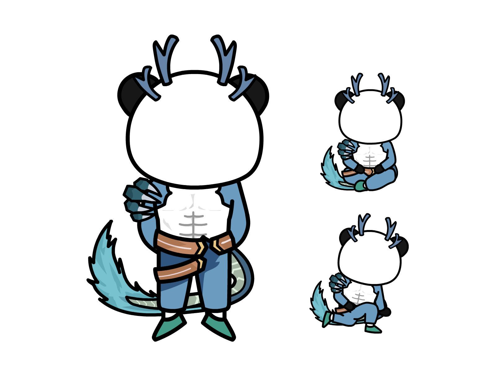 人物图-玄幻修仙-多动作-男2